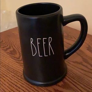New Rae Dunn Large Black Beer mug